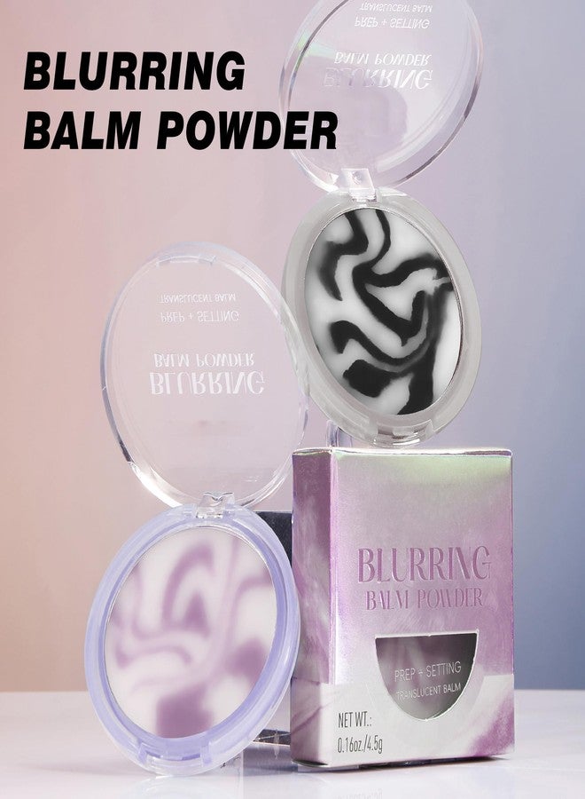 Easilydays Lavender Face Matte Setting Powder, Oil Control Pressed Matte Blurring Balm, Pores & Fine Lines, Lavender Jelly Pressed Setting Balm with Mini Puff, Powder-free, #01 Fancy - Image 2